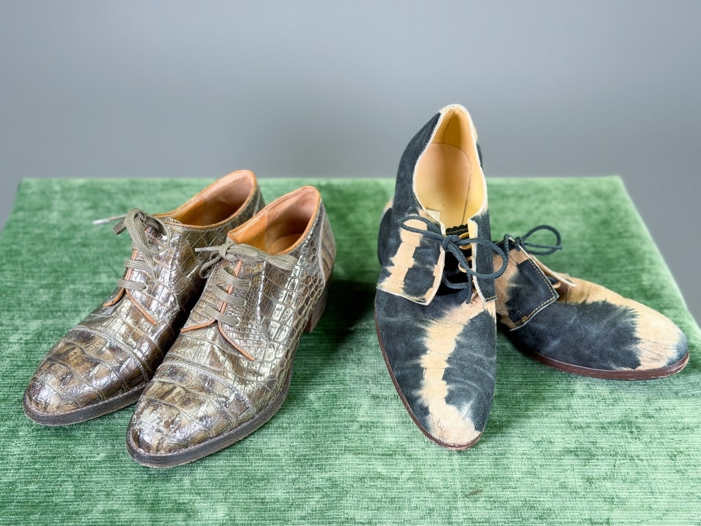 Vintage Dries Van Noten & Meher Kakalia Brouges: Vintage Dries Van Noten & Meher Kakalia Brouges Shoes. Dries Van Noten marked size 37.5. Mehar Kakalia marked sized 37. Both having general wear as shown throughout. From the lifetime collection, fash