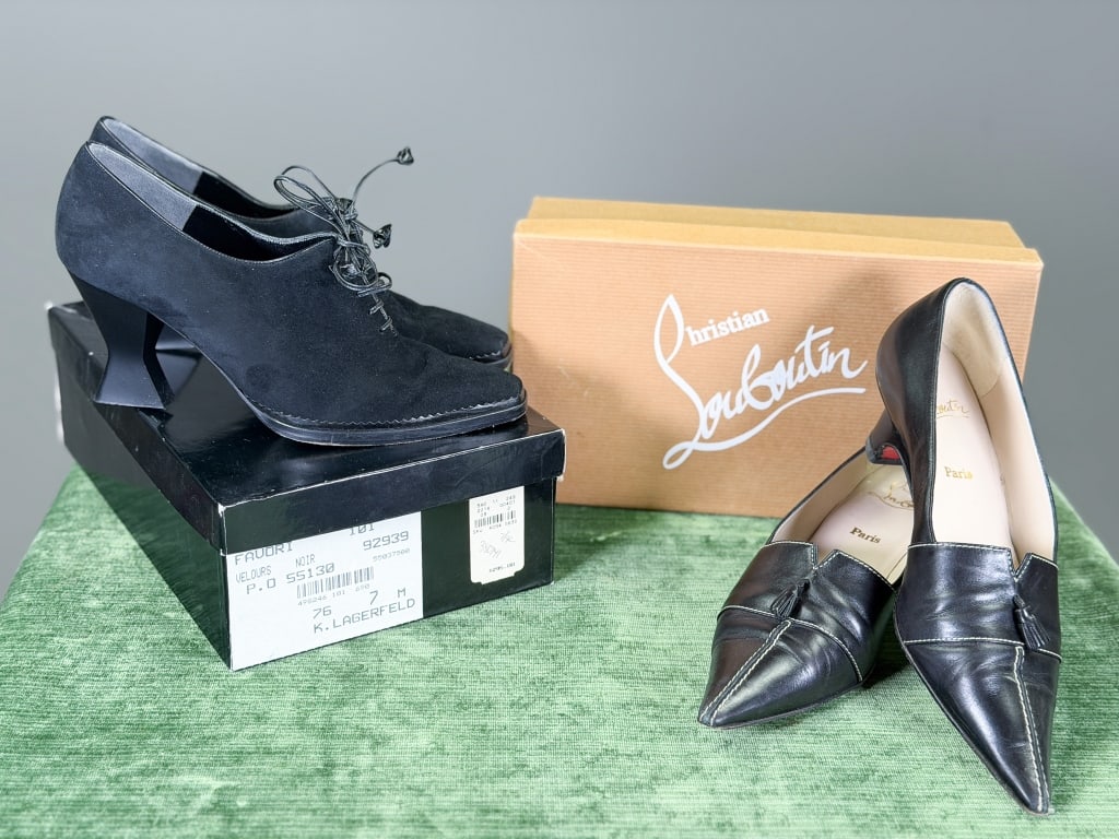 Vintage Louboutin & Lagerfeld Heels Pumps (1 of 11)