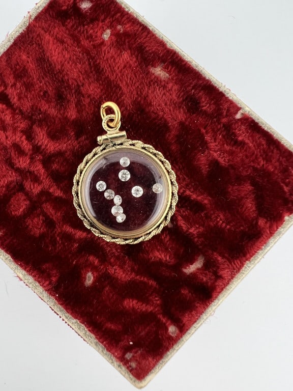 Estate Gold Filled Diamond Filled Shaker Locket (1 of 5)