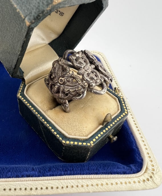 Antique Chinese Export Silver Puzzle Ring 7 of 9 (1 of 6)