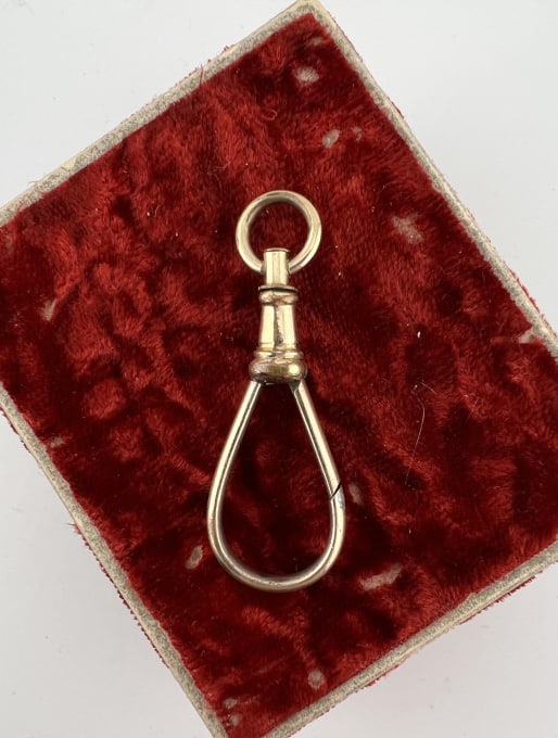 Large Scale Antique 19th C Gold Filled Dog Clip (1 of 4)