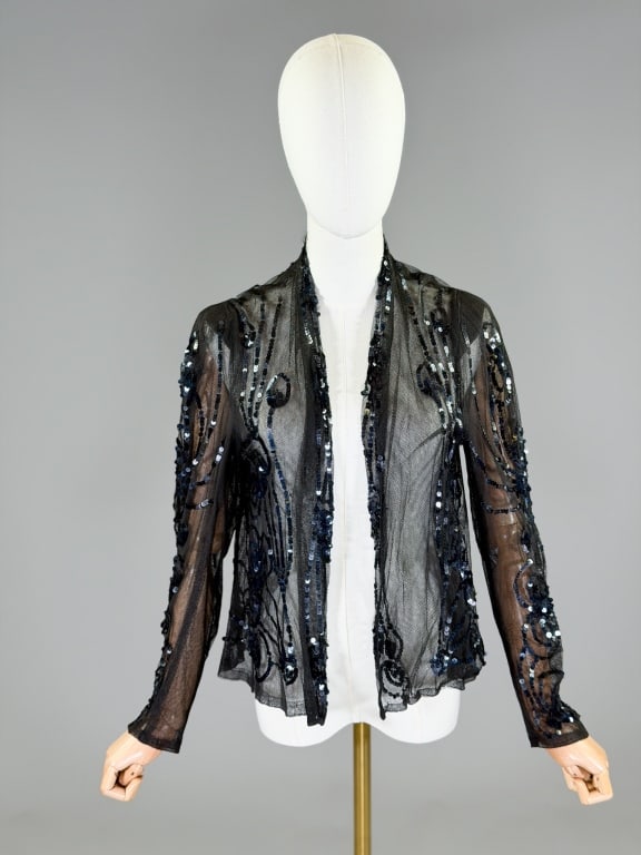 Vintage 1930s Sequin Mesh Net Bolero Jacket (1 of 10)