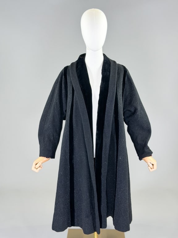 Vintage 1950s Lilli Ann Wool Velvet Swing Coat (1 of 14)