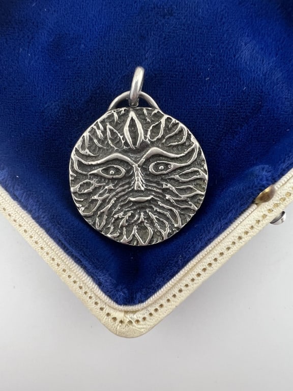 Figural Sterling Pendant of Bocca della Verità (1 of 5)