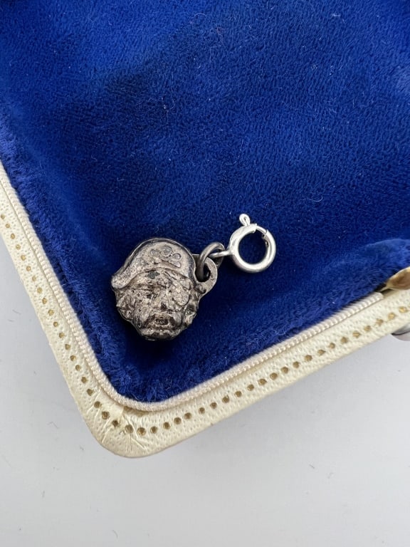 Vintage Sterling Silver Pirate Head Pendant Charm (1 of 5)