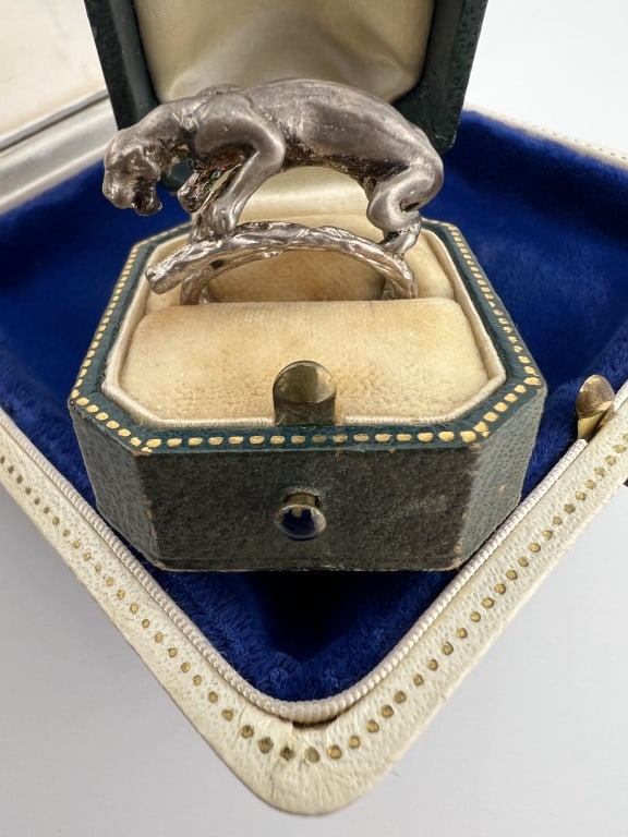Figural Sterling Silver Jaguar / Panther Ring (1 of 8)