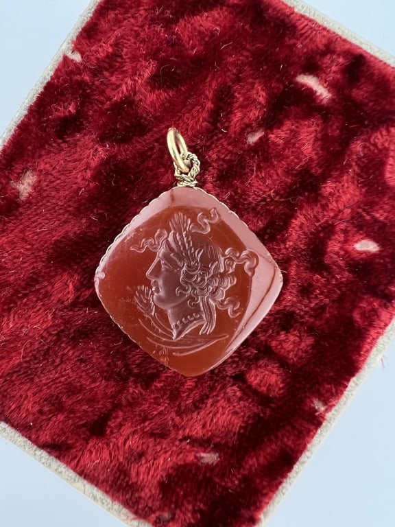 Antique Greco Roman Style Intaglio Fob or Pendant (1 of 5)