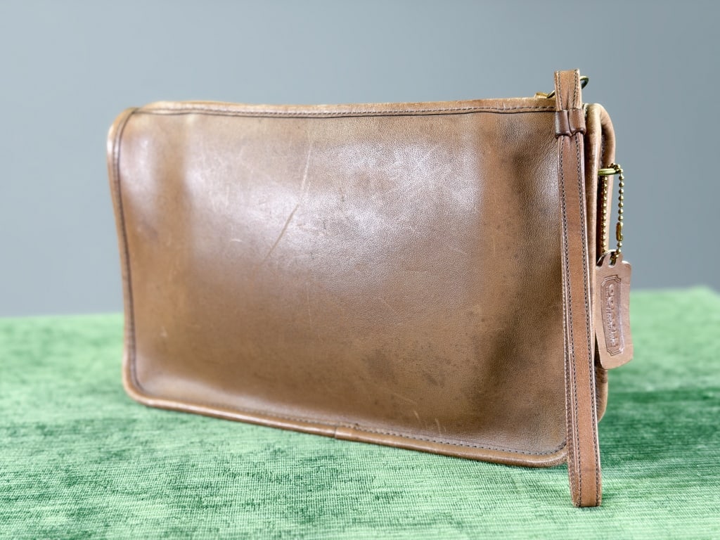 Vintage 1980s Coach Leather Basic Bag Clutch (1 of 10)
