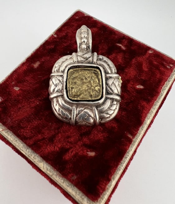 Sterling & Coin Pendant in the Ancient Roman Style (1 of 6)
