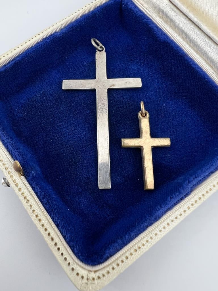 Antique Gold Filled Sterling Silver Cross Pendants (1 of 7)