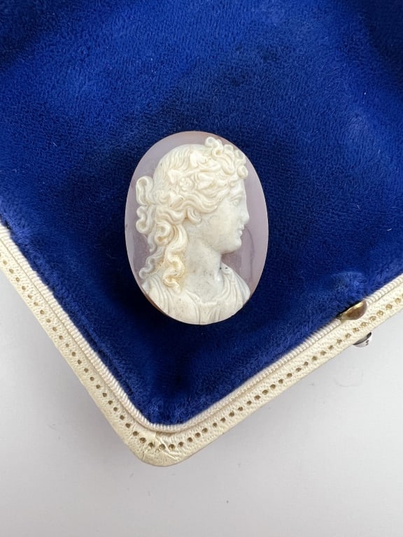Antique 19th C Large Greco Roman Sardonyx Cameo (1 of 6)