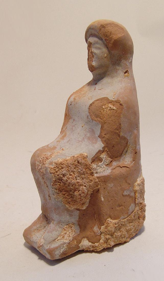 A Greek seated terracotta figure of Kybele (1 of 4)