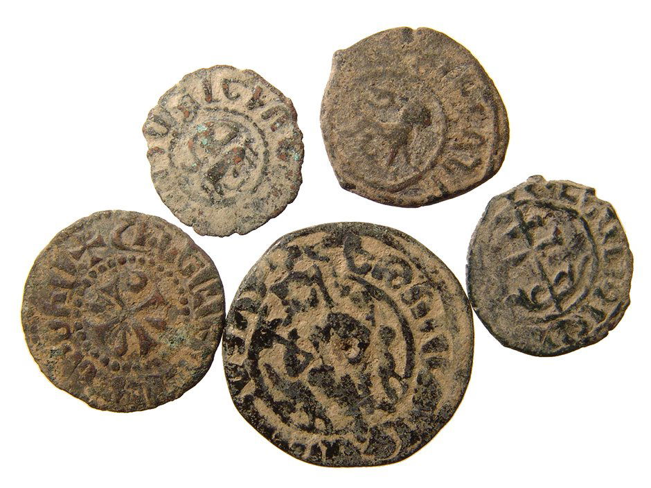 A group of 5 Medieval Armenian coins (1 of 2)