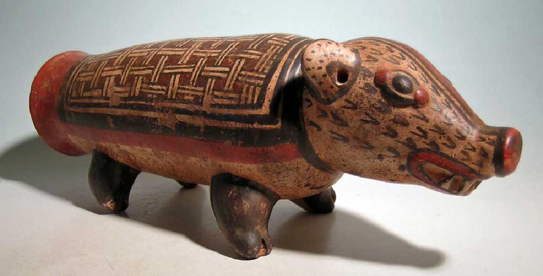 Marvelous Nicoya zoomorphic effigy drum from Costa Rica (1 of 3)