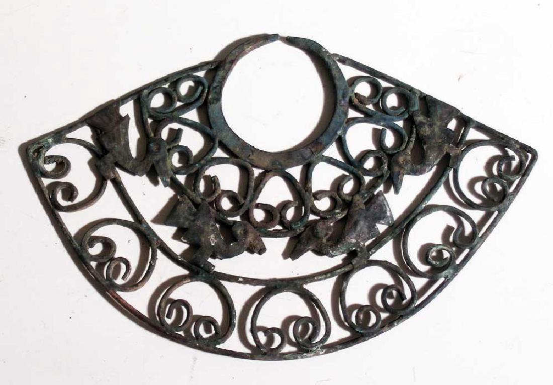 A large Pre-Columbian silver nose ornament (1 of 1)