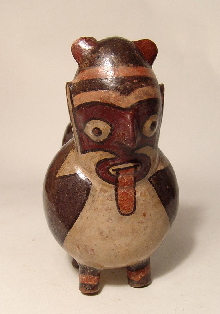 An attractive Nazca anthropomorphic stirrup bottle (1 of 5)