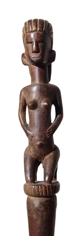 A lovely East African wood staff with a female finial (1 of 5)