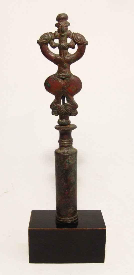 A choice Near Eastern bronze finial (1 of 4)