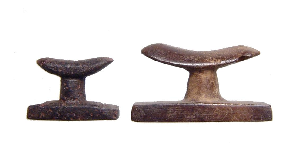 A pair of Egyptian stone headrest amulets (1 of 2)