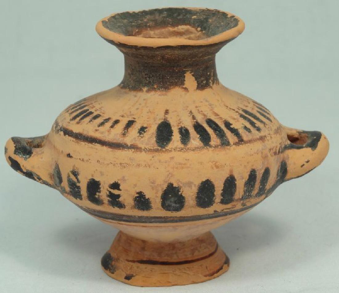 A small Greek terracotta footed hydria (1 of 2)