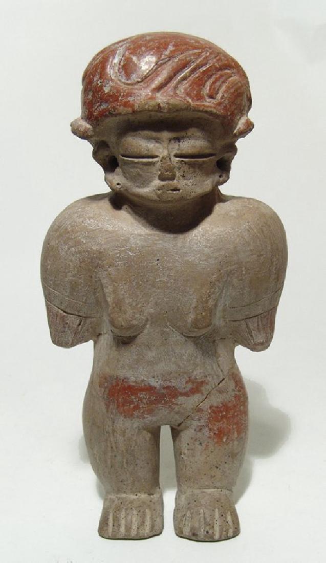 A large Chorrera ceramic figure, Ecuador (1 of 3)