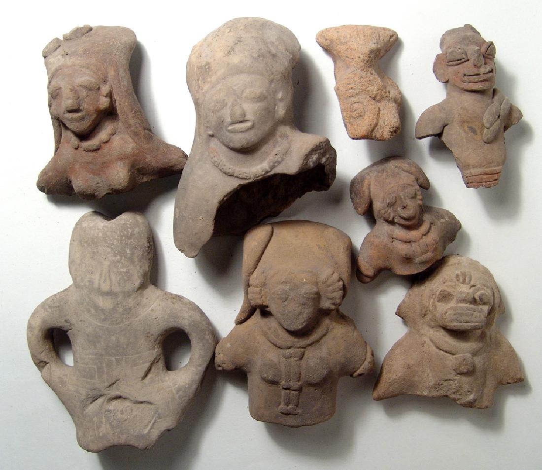 A group of 8 Ecuadoran ceramic busts (1 of 3)