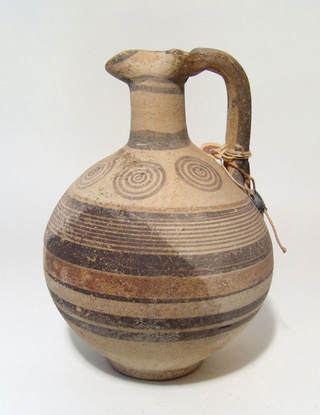 A large and attractive Cypriot bichrome oinochoe (1 of 3)