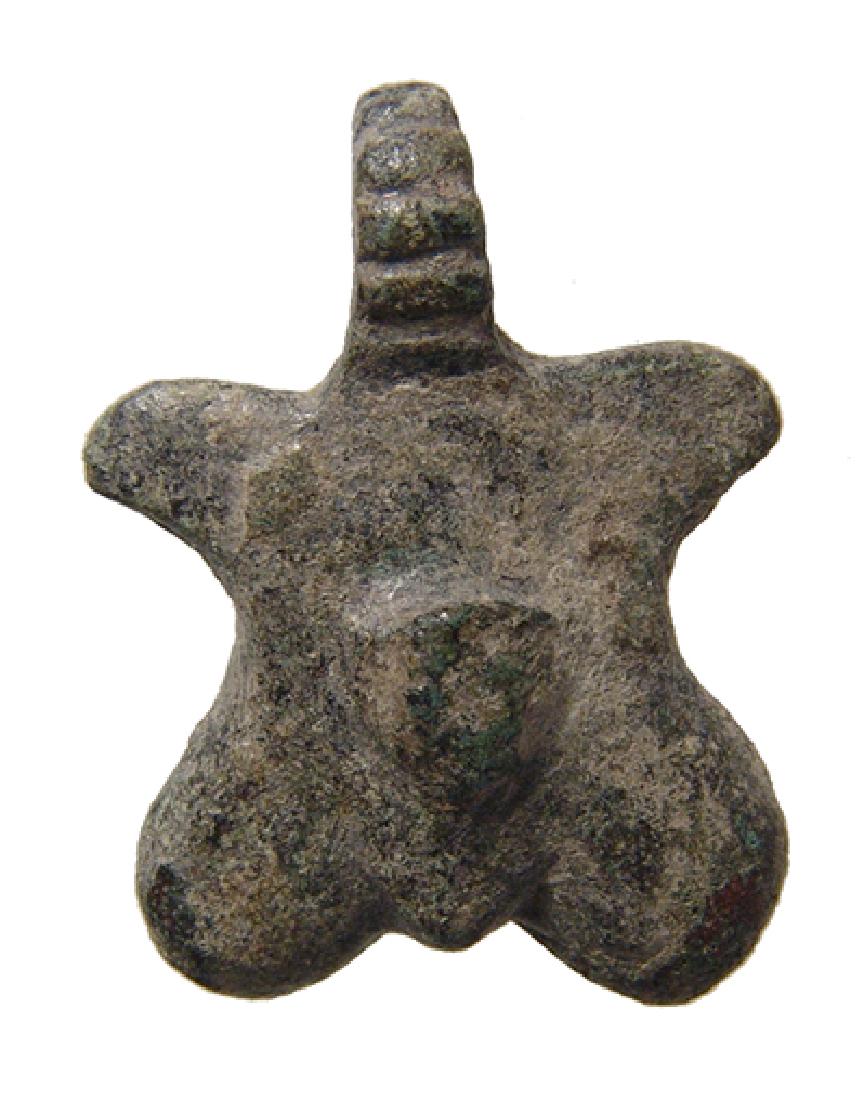 A Roman bronze phallic amulet (1 of 3)