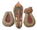 A group of 3 Egyptian painted wooden objects