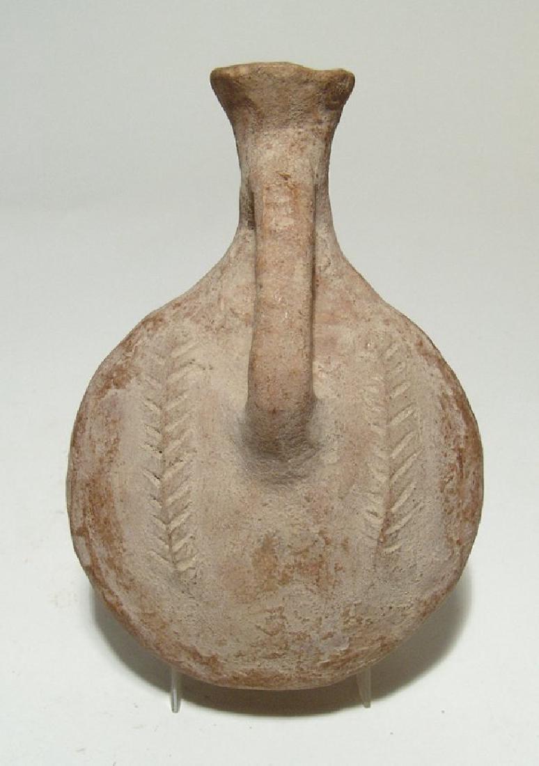 A wonderful Bronze Age ceramic flask, Holy Land (1 of 4)