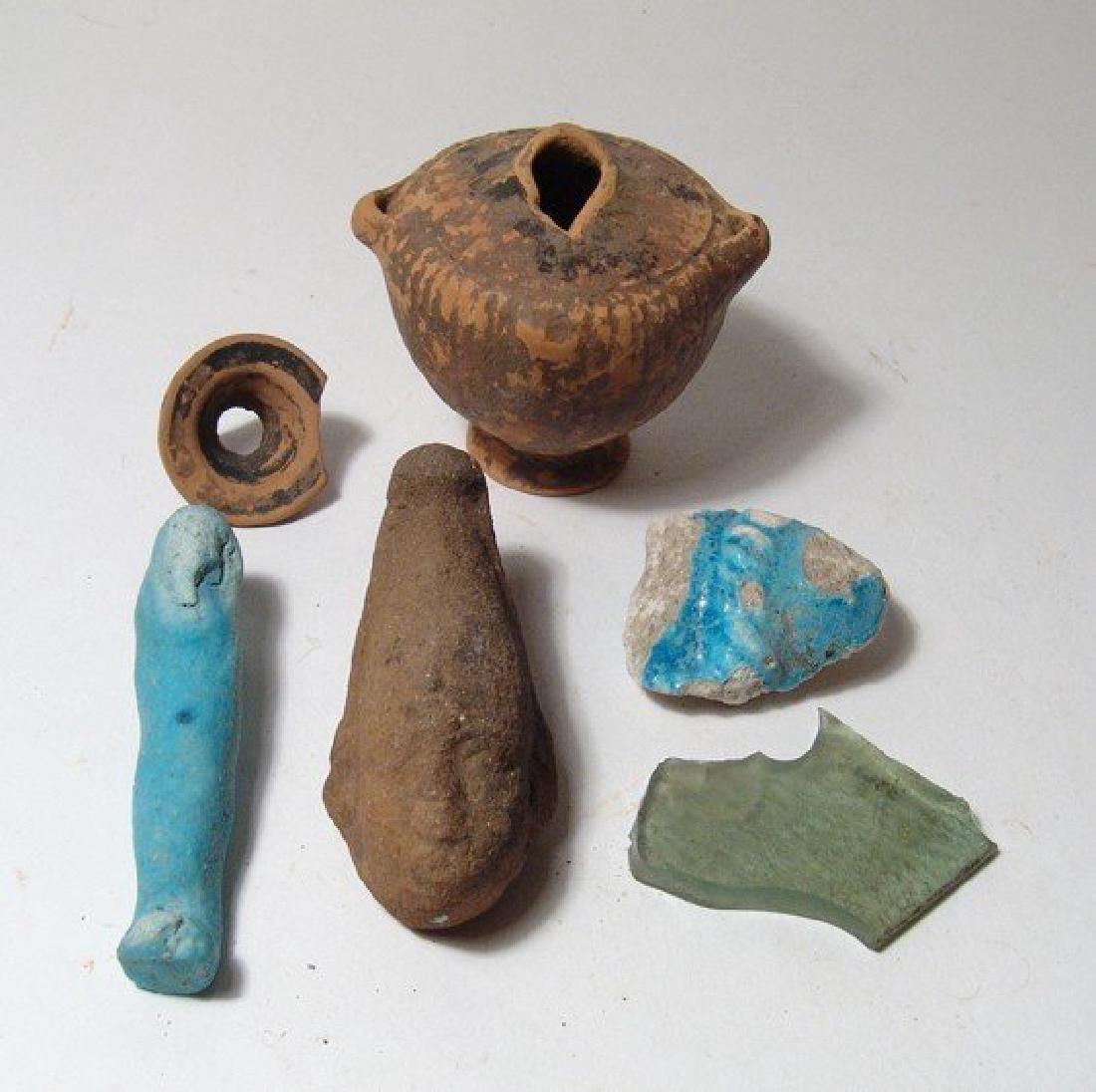 A lot of 6 mixed Egyptian and Greek items (1 of 1)