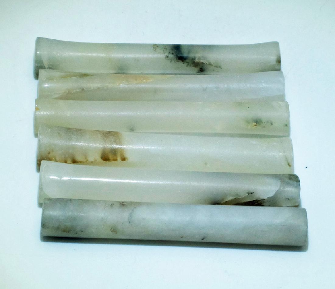 Group of six beautifully matched Calima tube beads (1 of 2)