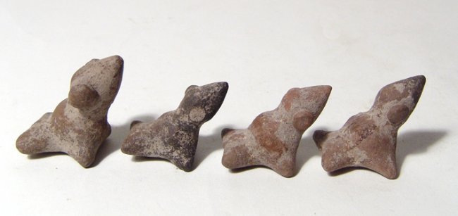 A lot of 4 Colima bird whistles, West Mexico (1 of 4)