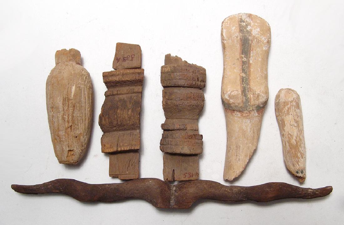 A group of Egyptian wood objects, Late Period (1 of 1)