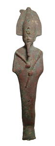 Large Egyptian bronze figure of Osiris, Late Period