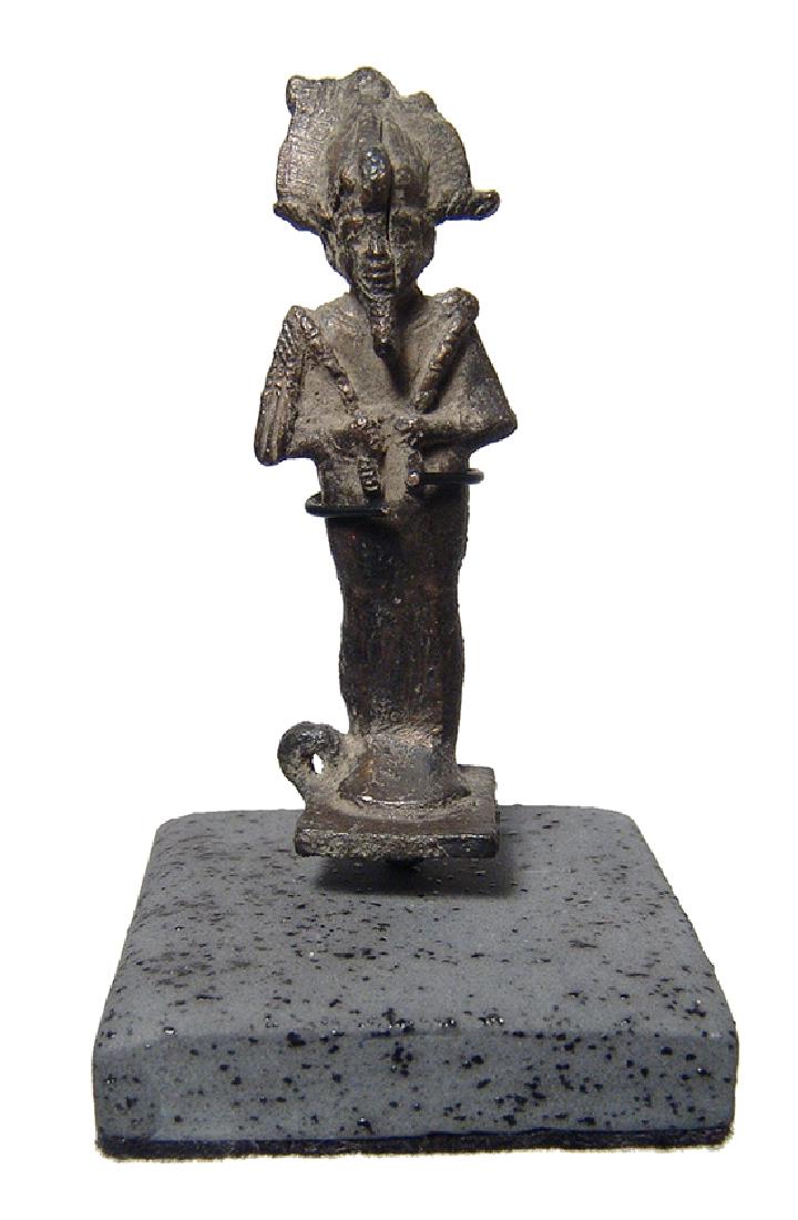 Nice Egyptian bronze amulet of Osiris, Late Period (1 of 4)