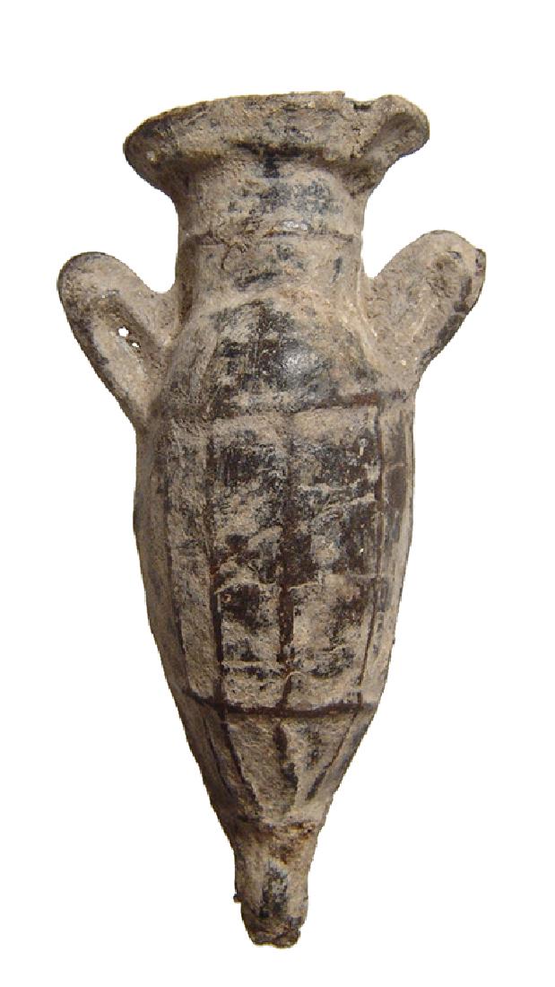 A Roman lead miniature amphora
