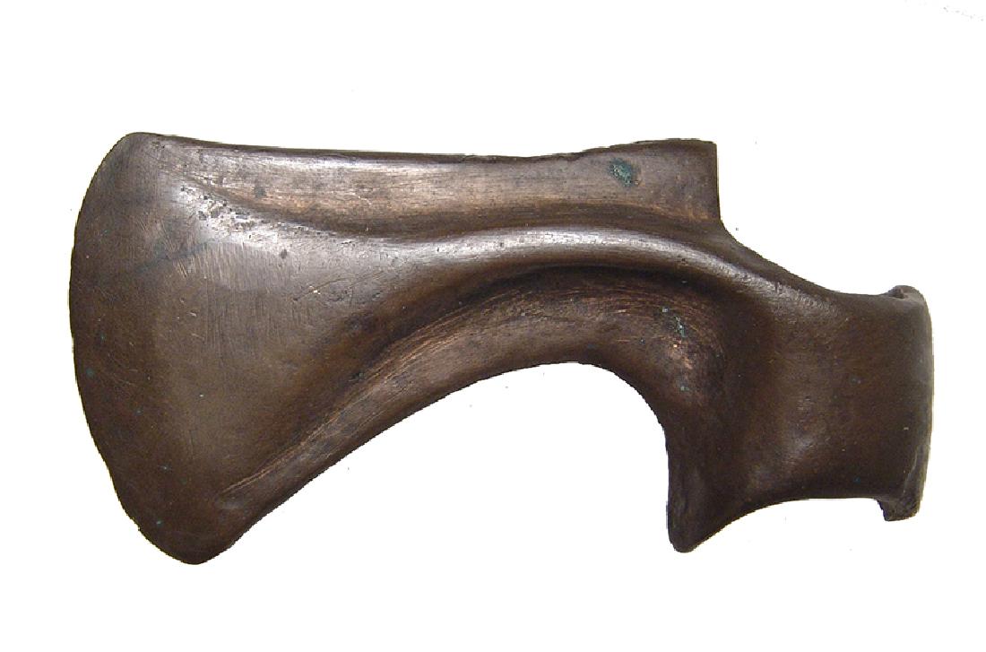 A handsome Near Eastern bronze axe head (1 of 3)