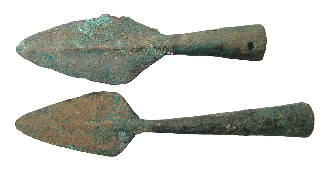 Chinese bronze spear points, Late Warring States - Qin (1 of 2)