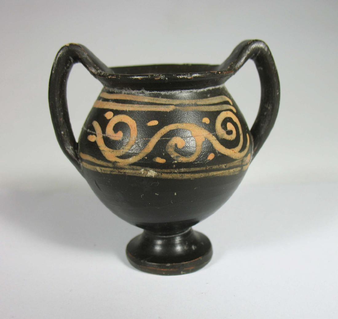 A nice Greek Xenon-ware miniature kantharos (1 of 3)
