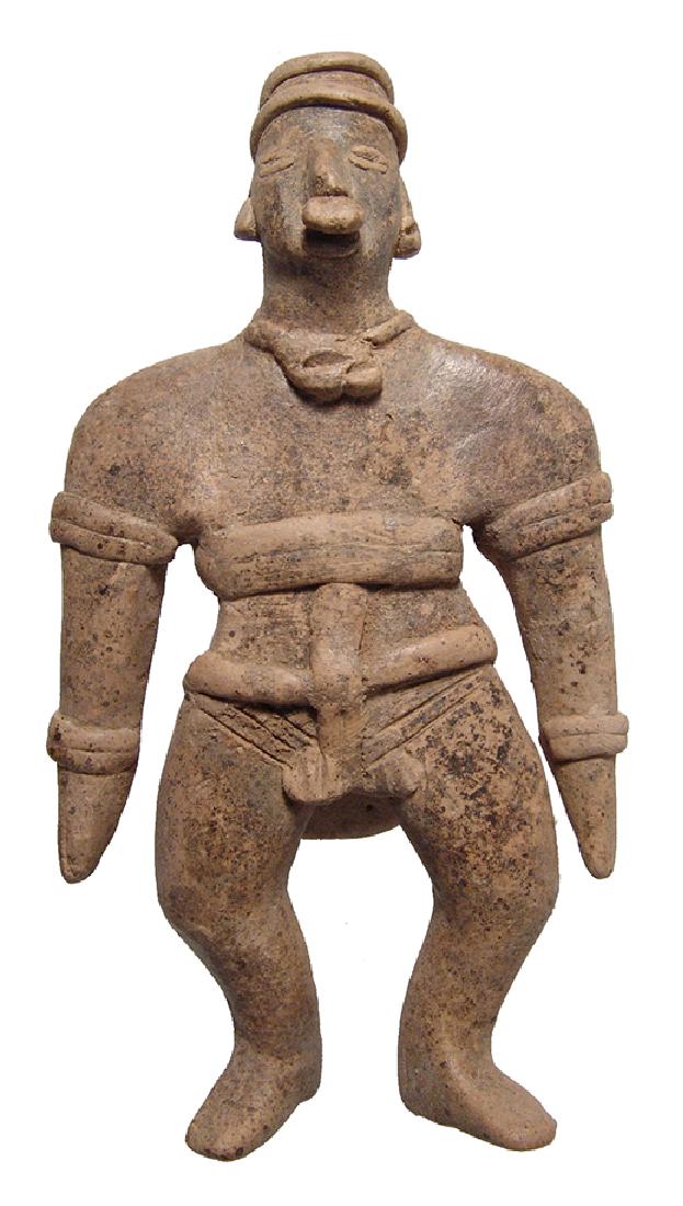 Colima standing figure of a ball player, West Mexico (1 of 4)