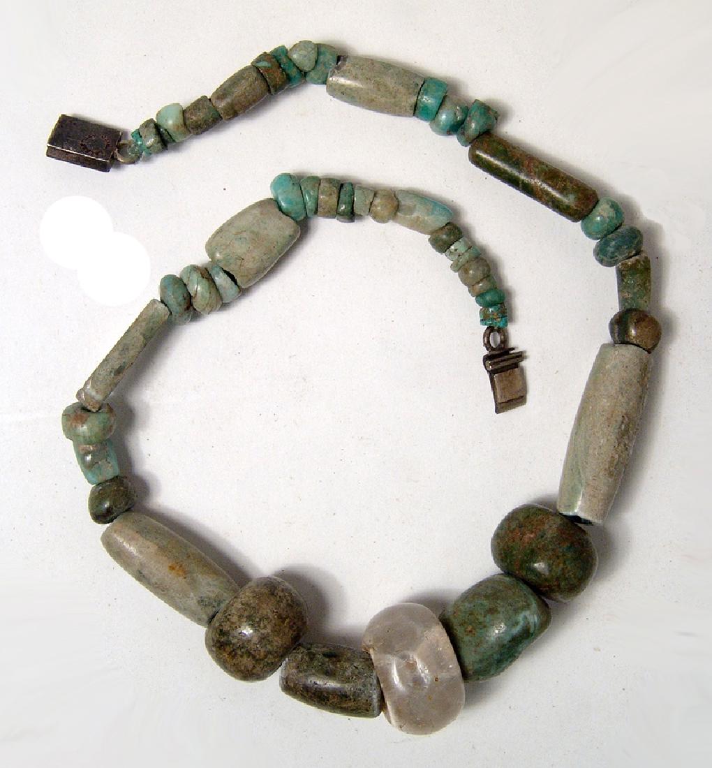 A nice Pre-Columbian jade and greenstone necklace (1 of 2)