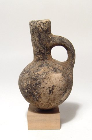 A small Greek black-ware juglet from the Holy Land (1 of 3)