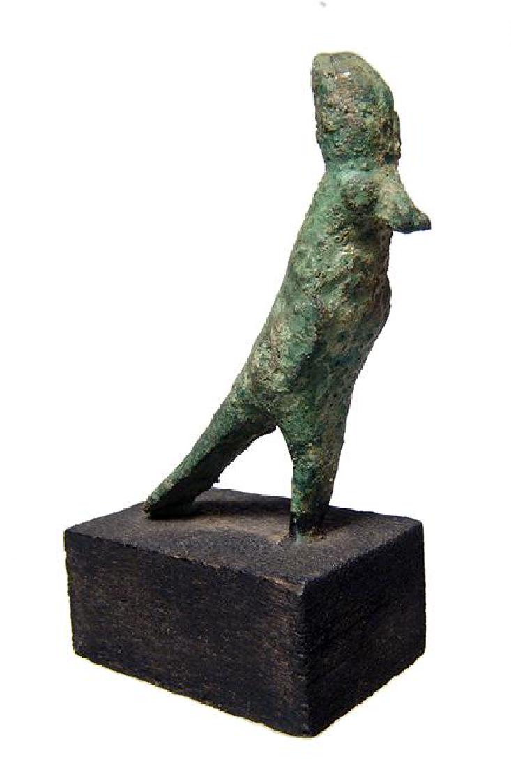 An Egyptian bronze figure of Horus, Late Period (1 of 4)