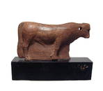 Extremely rare Egyptian wooden depiction of Apis Bull