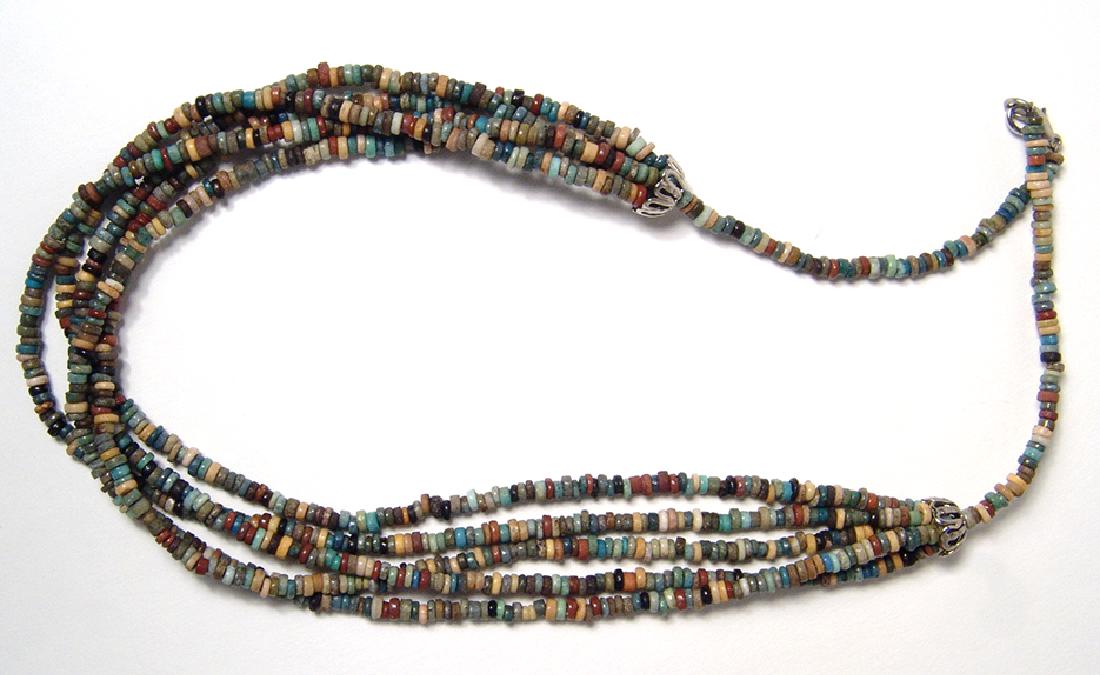 An Egyptian faience beaded necklace, Late Period (1 of 2)