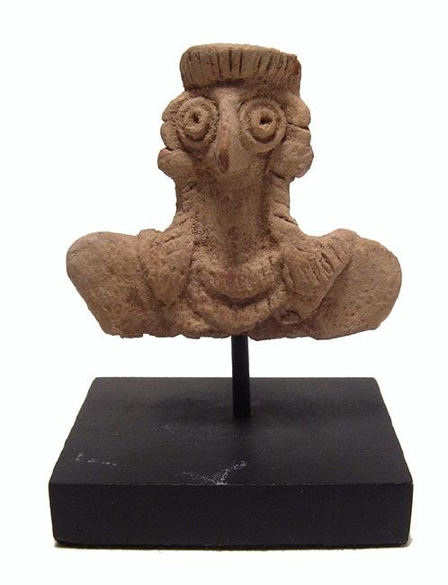 Nicely detailed Near Eastern terracotta bust of Astarte (1 of 3)