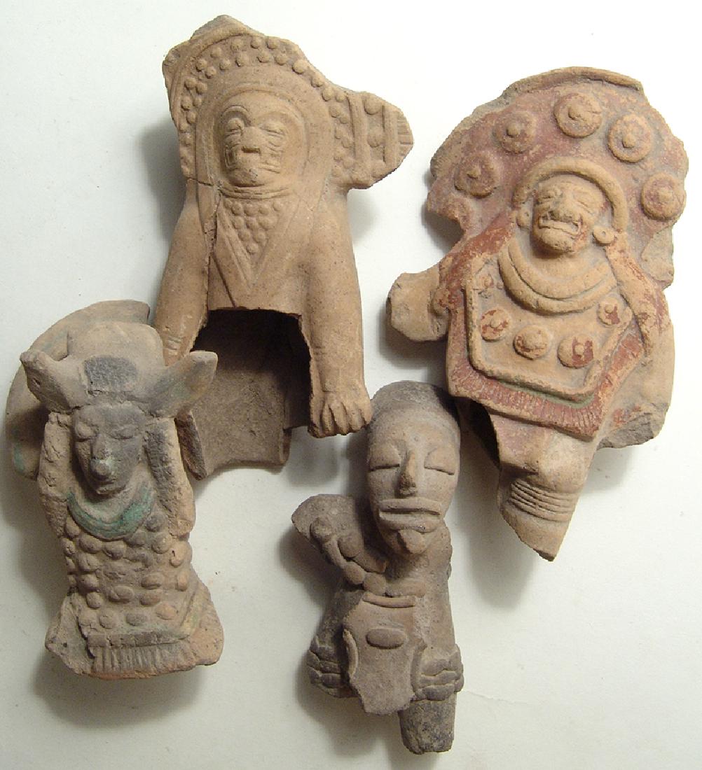 4 La Tolita, Tumaco or Jamacoaque figural fragments (1 of 4)