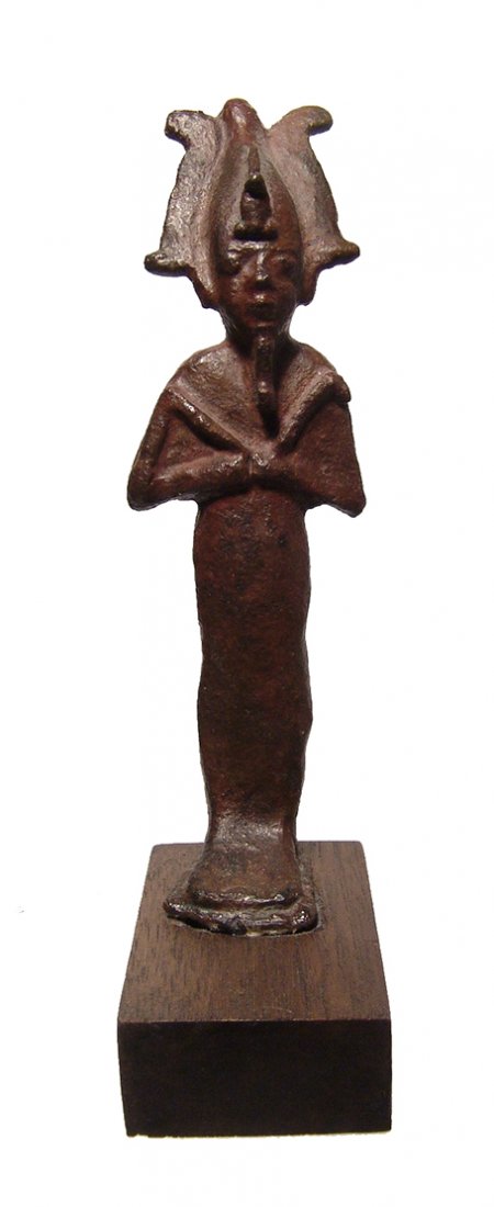 A fantastic Egyptian bronze figure of standing Osiris (1 of 4)