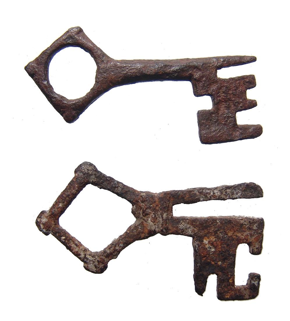 A pair of late Medieval European iron keys